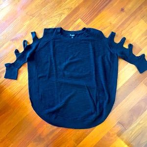 Cut out sleeve sweater